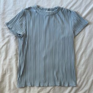 WhoWhatWear Pleated Blue Top